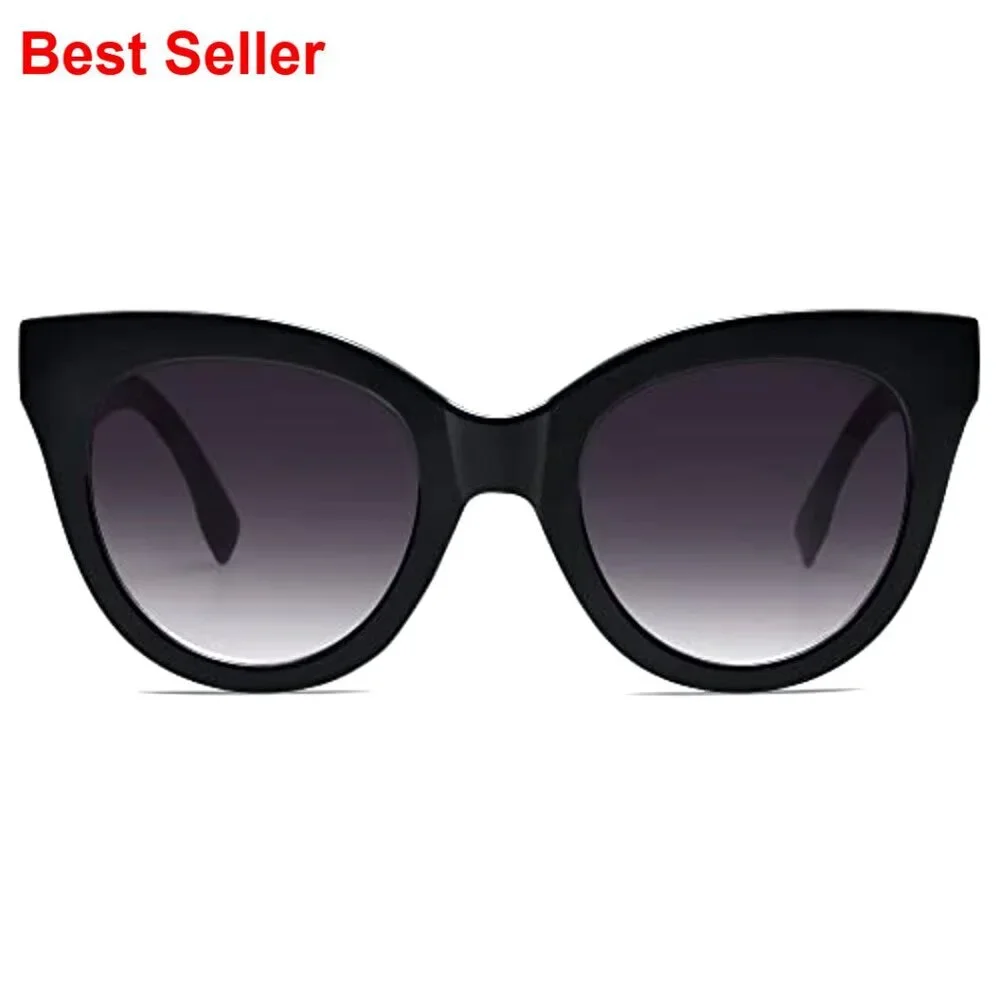 Retro Oversized Cateye Sunglasses Vintage Trendy Shades UV400 Protection